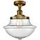 Franklin Restoration Oxford 12" LED Semi-Flush Mount - Brass - Seedy