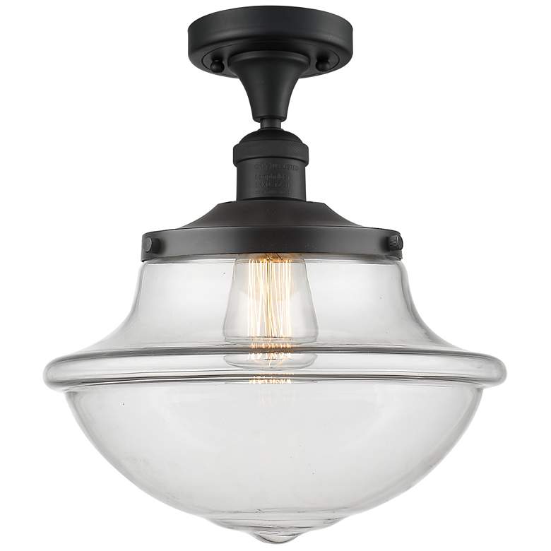 Image 1 Franklin Restoration Oxford 12" LED Semi-Flush Mount - Matte Black - C