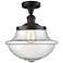 Franklin Restoration Oxford 12" LED Semi-Flush Mount - Matte Black - S