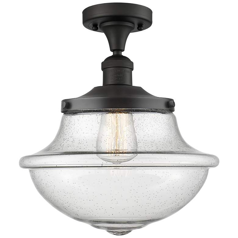 Image 1 Franklin Restoration Oxford 12" LED Semi-Flush - Oil Rubbed Bronze - S