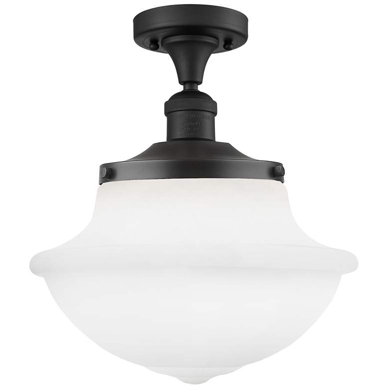 Image 1 Franklin Restoration Oxford 12" LED Semi-Flush - Oil Rubbed Bronze - W