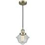 Franklin Restoration Oxford 8" Brass Corded Mini Pendant w/ Seedy Shad