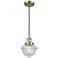 Franklin Restoration Oxford 8" Brass Corded Mini Pendant w/ Seedy Shad