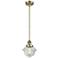 Franklin Restoration Oxford 8" Brass Stemmed Mini Pendant w/ Clear Sha