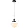 Franklin Restoration Oxford 8" Bronze Corded Mini Pendant w/ White Sha
