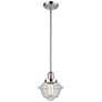 Franklin Restoration Oxford 8" Chrome Stemmed Mini Pendant w/ Seedy Sh