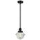 Franklin Restoration Oxford 8" LED Mini Pendant - Matte Black - Clear