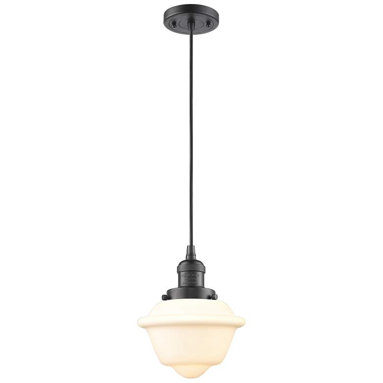 Image 1 Franklin Restoration Oxford 8" LED Mini Pendant - Oil Rubbed Bronze -