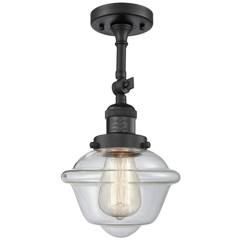 Image 1 Franklin Restoration Oxford 8" LED Semi-Flush Mount - Matte Black - C