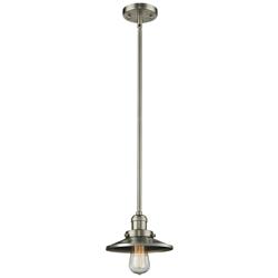 Franklin Restoration Railroad 8" LED Mini Pendant - Satin Nickel