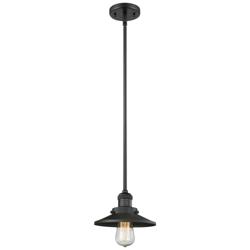 Franklin Restoration Railroad 8" LED Mini Pendant - Matte Black