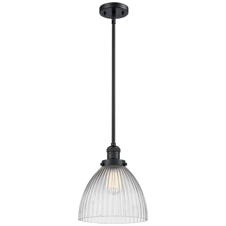 Image 1 Franklin Restoration Seneca Falls 10" LED Mini Pendant - Black - Halop