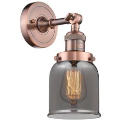 Franklin Restoration Small Bell 5" Antique Copper Sconce w/ Smoke Shad