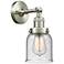 Franklin Restoration Small Bell 5" Brushed Nickel Sconce w/ Seedy Shad