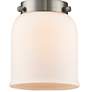 2_Franklin Restoration Small Bell 5" Brushed Nickel Sconce w/ White Shad more views