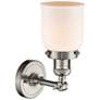 3_Franklin Restoration Small Bell 5" Brushed Nickel Sconce w/ White Shad more views