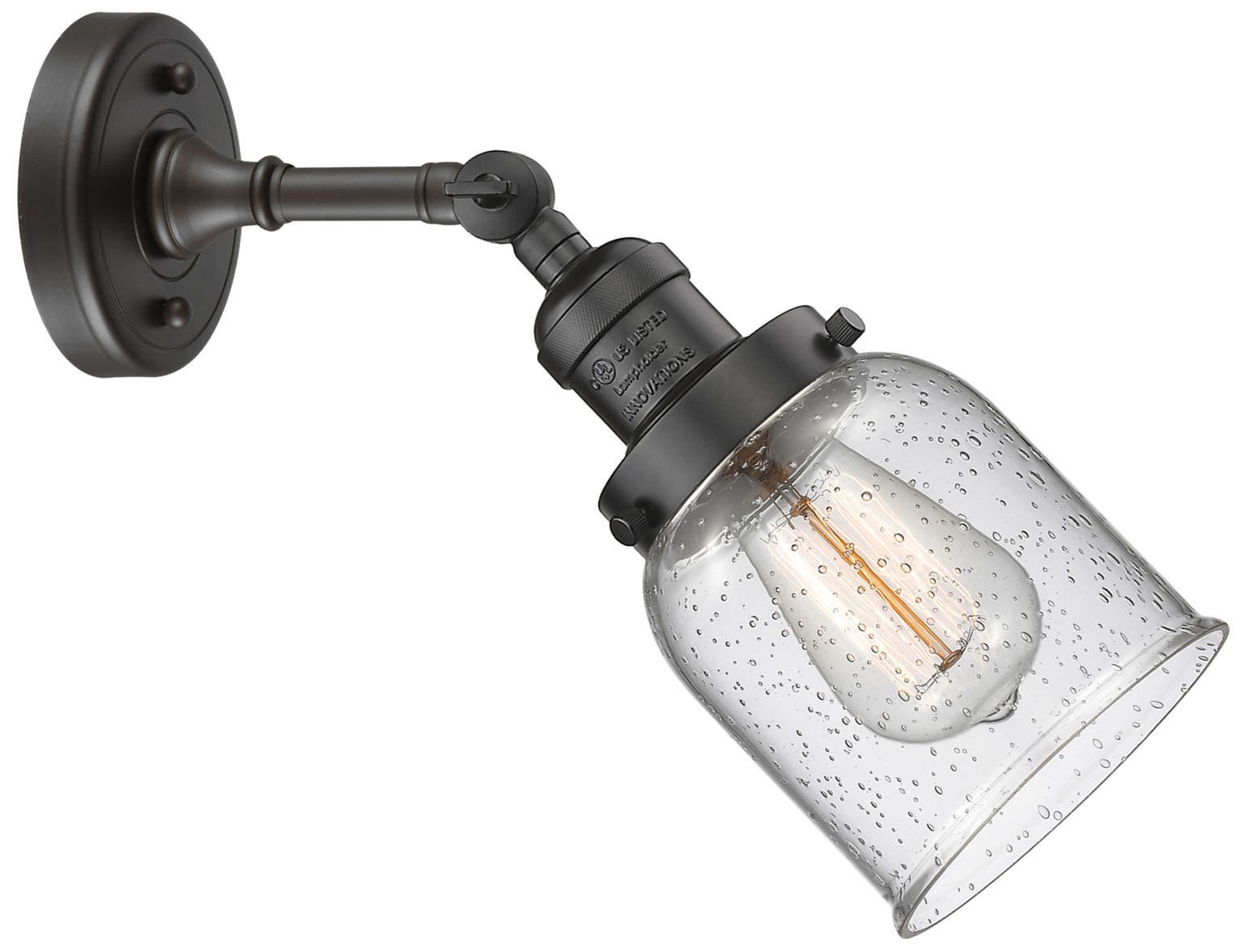 Image 3 Franklin Restoration Small Bell 5" Oil Rubbed Bronze Sconce w/ Seedy S more views