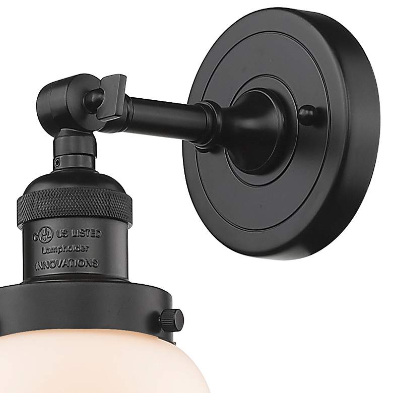 Image 2 Franklin Restoration Small Bell 5" Oil Rubbed Bronze Sconce w/ White S more views