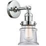 Franklin Restoration Small Canton 5" Polished Chrome Sconce w/ Clear S