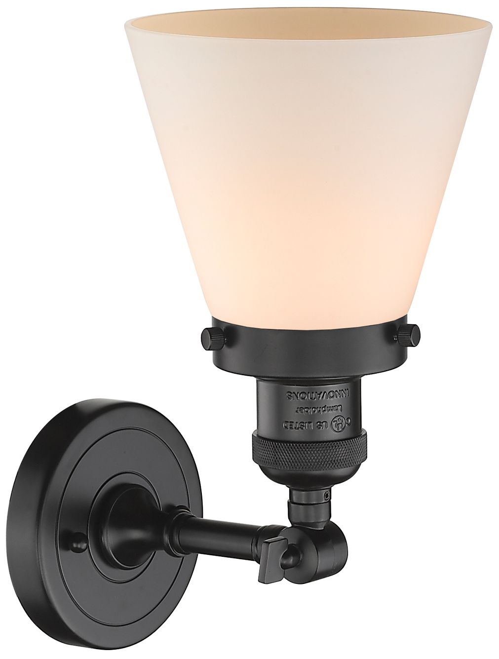 Image 3 Franklin Restoration Small Cone 6" Oil Rubbed Bronze Sconce w/ White S more views