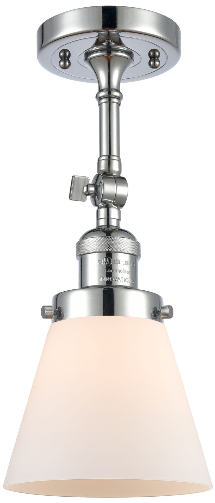 Image 5 Franklin Restoration Small Cone 6" Polished Chrome Sconce w/ White Sha more views