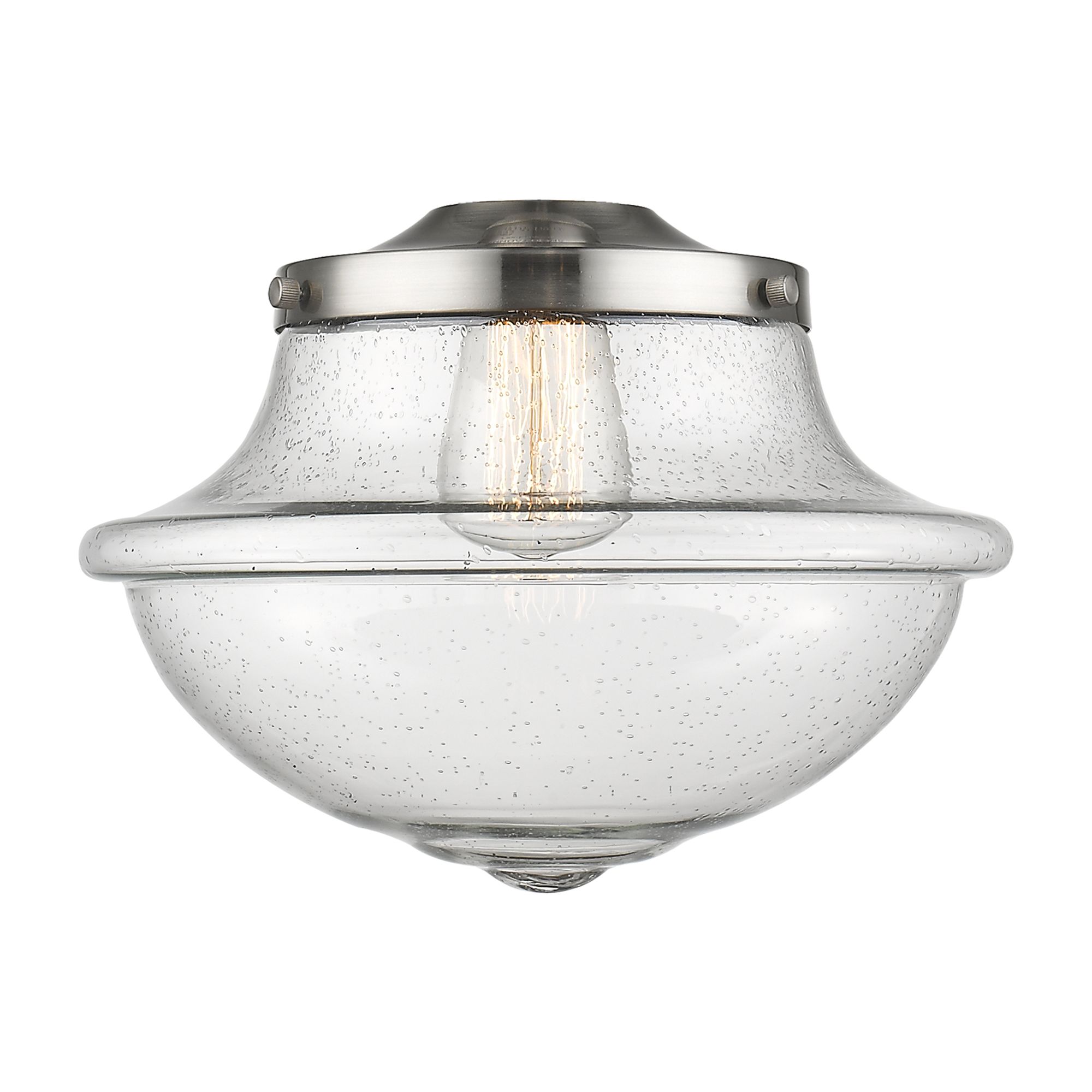 Image 3 Franklin Restoration Small Oxford 12" Black Brass Semi Flush w/ Seedy  more views