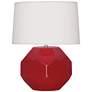 Franklin Ruby Red Glazed Ceramic Accent Table Lamp