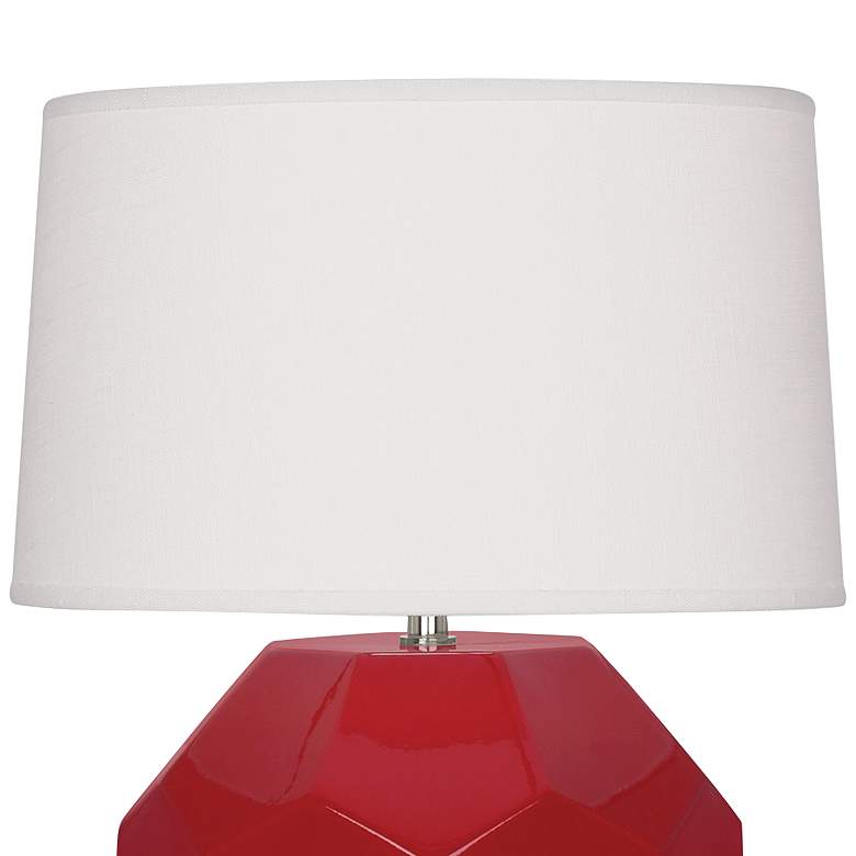 Image 2 Franklin Ruby Red Glazed Ceramic Accent Table Lamp more views