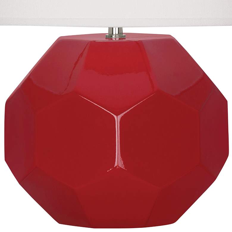 Image 3 Franklin Ruby Red Glazed Ceramic Accent Table Lamp more views