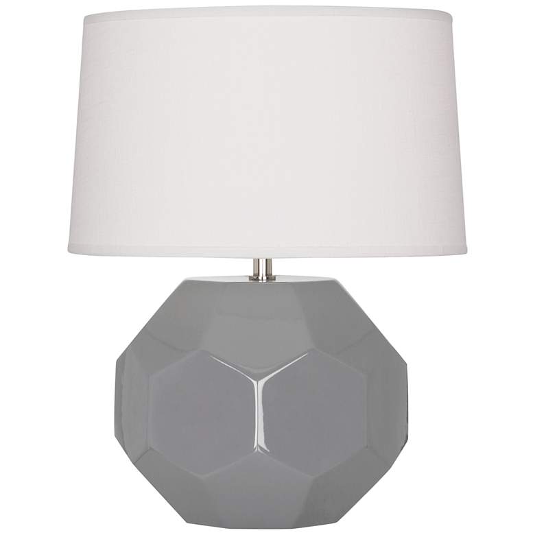Image 1 Franklin Smoky Taupe Glazed Ceramic Accent Table Lamp