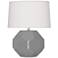 Franklin Smoky Taupe Glazed Ceramic Accent Table Lamp