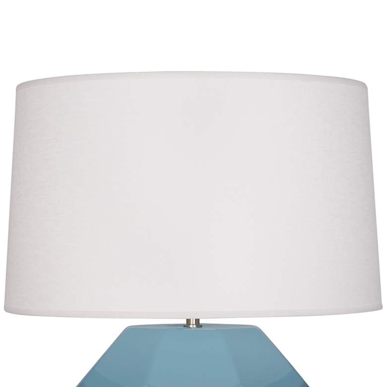 Image 2 Franklin Steel Blue Glazed Ceramic Accent Table Lamp more views