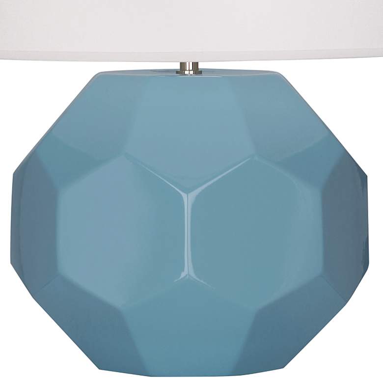 Image 3 Franklin Steel Blue Glazed Ceramic Accent Table Lamp more views