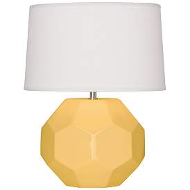 Image1 of Franklin Sunset Yellow Glazed Ceramic Accent Table Lamp