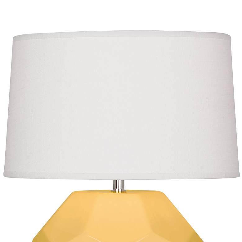 Image 2 Franklin Sunset Yellow Glazed Ceramic Accent Table Lamp more views