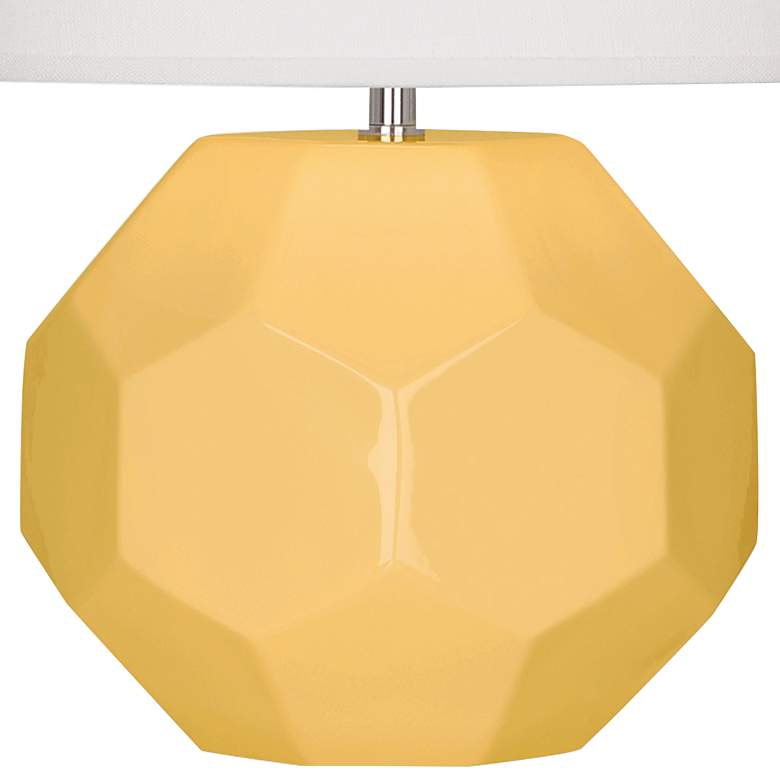 Image 3 Franklin Sunset Yellow Glazed Ceramic Accent Table Lamp more views
