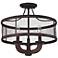 Frankton Industrial 16" Wide Bronze Ceiling Light