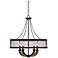 Frankton Industrial 22" Wide Bronze Chandelier