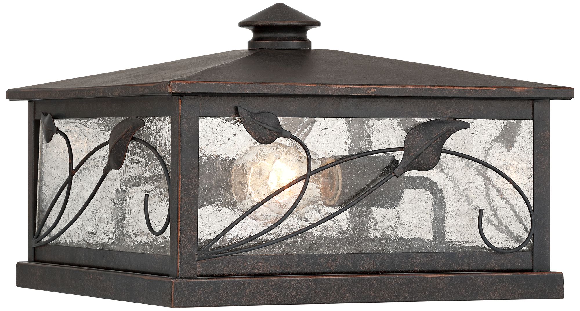 Franlin Iron Works French Garden 13" Wide Bronze Pier Mount Light