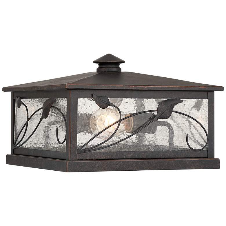 Image 1 Franlin Iron Works French Garden 13" Wide Bronze Pier Mount Light