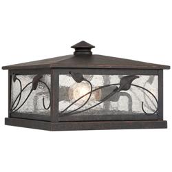 Franlin Iron Works French Garden 13" Wide Bronze Pier Mount Light