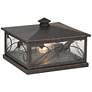 4_Franlin Iron Works French Garden 13" Wide Bronze Pier Mount Light more views