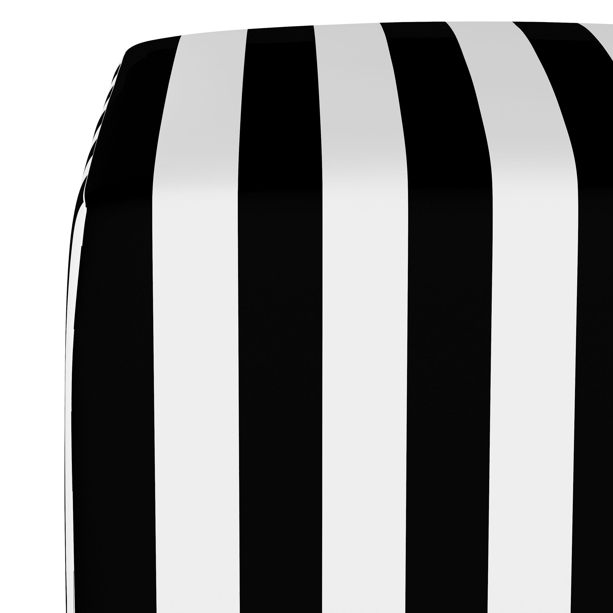 Image 3 Franzen Canopy Stripe Black and White Square Cube Ottoman - Made to Order more views