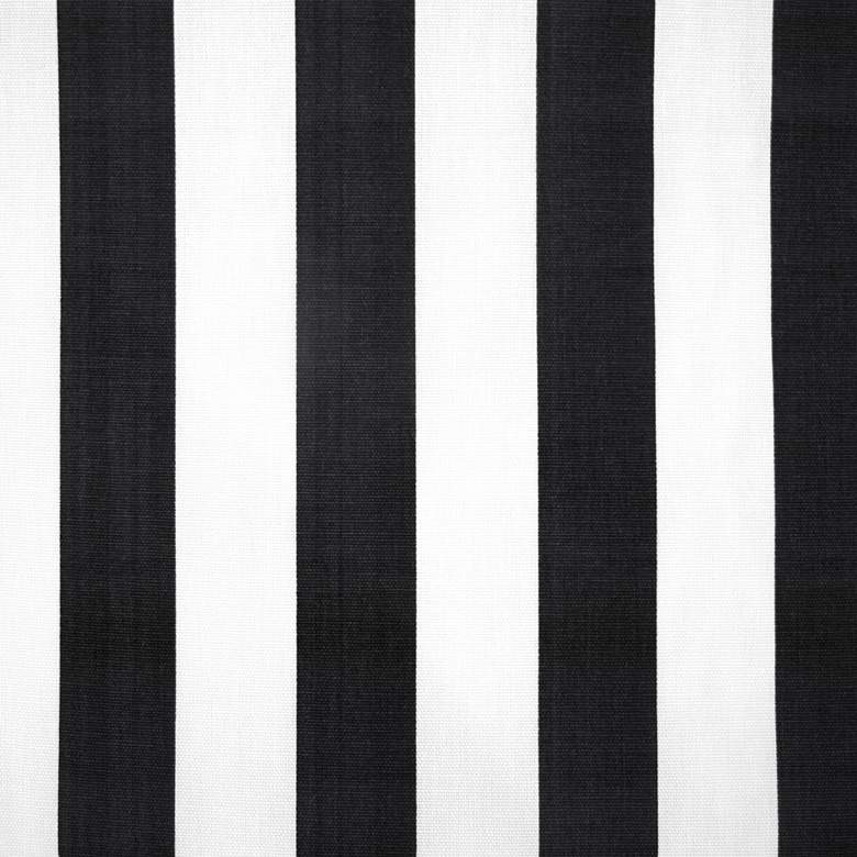 Image 4 Franzen Canopy Stripe Black and White Square Cube Ottoman more views