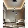 Thumbnail4 of Frascati 11.75" Wide 3.Light Matte Black Round LED Multi-Pendant more views