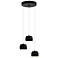 Frascati 11 3/4" Wide Matte Black LED Multi-Light Pendant