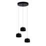 2_Frascati 11 3/4" Wide Matte Black LED Multi-Light Pendant more views
