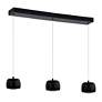 2_Frascati 26" Wide 3.Light Matte Black Linear LED Chandelier more views