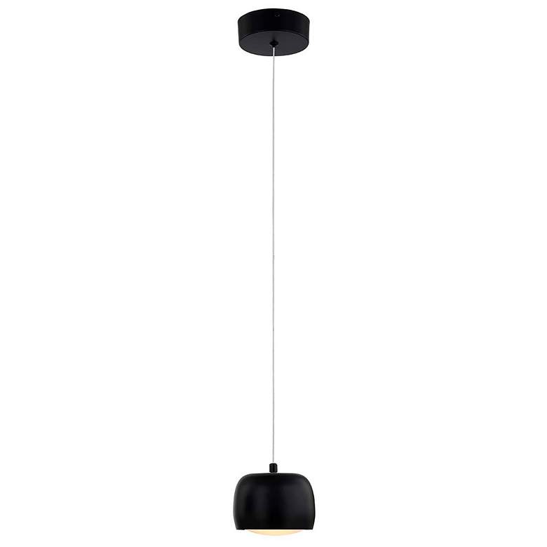 Image 1 Frascati 4.5 inch Wide Matte Black LED Mini-Pendant