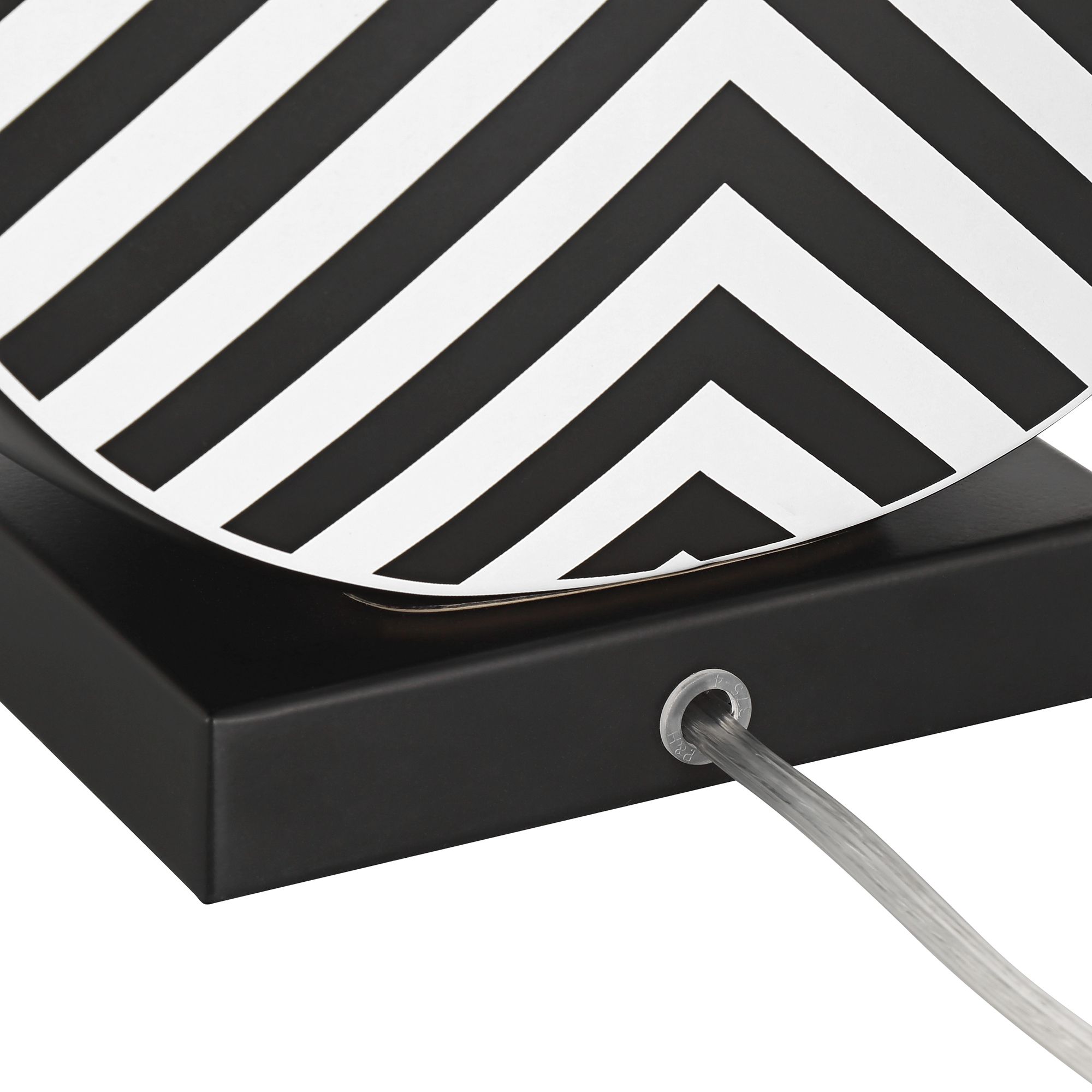 Image 7 Fraser 21 1/2" Black and White Ceramic Disc Table Lamp with Dimmer more views